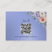 Spring Wildflowers, QR Code - Blue Informatiekaartje (Achterkant)
