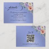 Spring Wildflowers, QR Code - Blue Informatiekaartje (Voorkant / Achterkant)