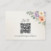 Spring Wildflowers, QR Code - Ivory Informatiekaartje (Achterkant)
