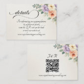 Spring Wildflowers, QR Code - Ivory Informatiekaartje (Voorkant / Achterkant)