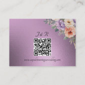 Spring Wildflowers, QR Code - Lavender Informatiekaartje (Achterkant)