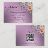 Spring Wildflowers, QR Code - Lavender Informatiekaartje (Voorkant / Achterkant)