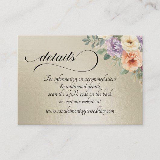 Spring Wildflowers, QR Code - Wheat Informatiekaartje (Voorkant)