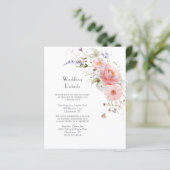 Spring Wildflowers Roze Wit Huwelijk Details (Staand voorkant)