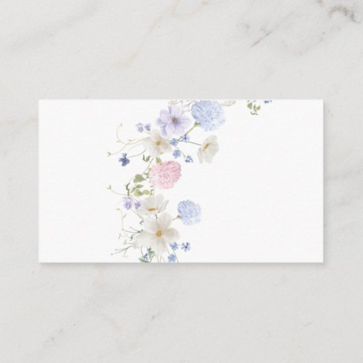 Spring Wildflowers Vrijgezellenfeest Deel een rece Informatiekaartje (Achterkant)