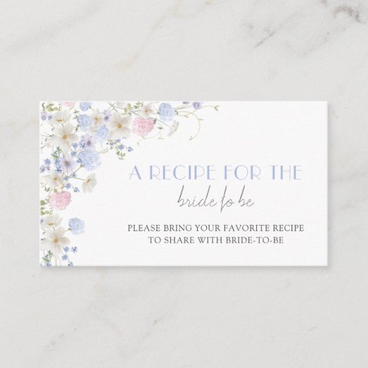 Spring Wildflowers Vrijgezellenfeest Deel een rece Informatiekaartje (Voorkant)