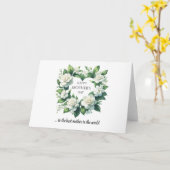 Spring witte gardenia hart Happy Moederdag Kaart (Gele Bloem)
