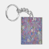 Spring Wonderland Bloemen Acryl Vierkante Sleutelh Sleutelhanger (Voorkant Links)