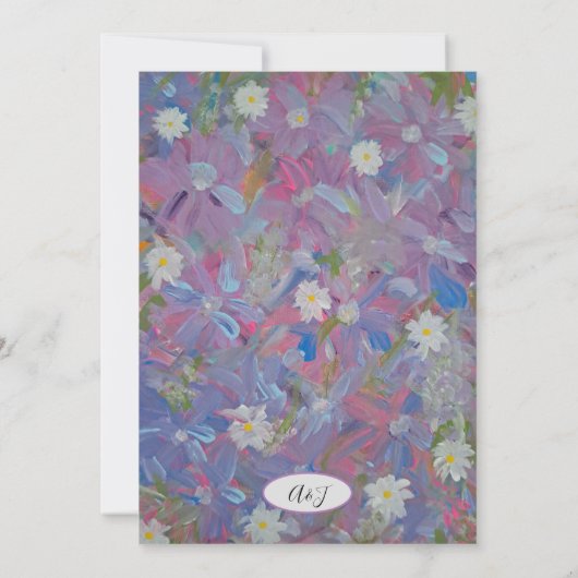 Spring Wonderland Floral bruiloft uitnodiging (Achterkant)