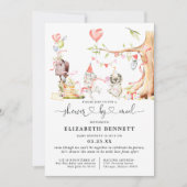 Spring Woodland Animals Baby shower per mail (Voorkant)