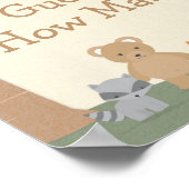 Spring Woodland Baby shower raad hoeveel spel er i Poster (Hoek)