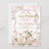 Spring woodland fairy flutter and twirl birthday kaart (Voorkant)