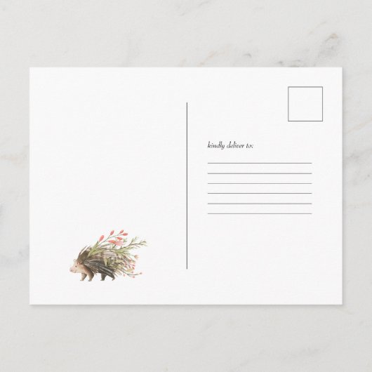 Spring Woodland | Uitnodiging tot Baby shower (Achterkant)