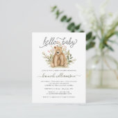 Spring Woodland | Uitnodiging tot Baby shower (Staand voorkant)