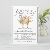 Spring Woodland | Uitnodiging tot Baby shower (Staand voorkant)