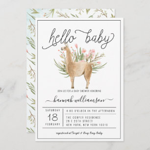 Spring Woodland   Uitnodiging tot Baby shower