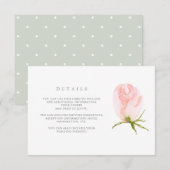 Spring Wreath | Details Waterverf Floral Wedding Informatiekaartje (Voorkant / Achterkant)