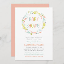 Spring Wreath Girl Baby shower