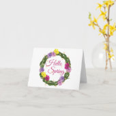 Spring Wreath Kaart (Gele Bloem)
