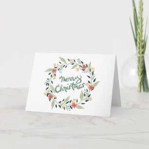 Spring Wreath Merry Kerstmis Kaart