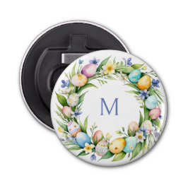 Spring Wreath Pastel grillige eieren Pasen Button Flesopener