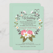 Spring Wreath Post bruiloft brunch uitnodiging (Voorkant / Achterkant)