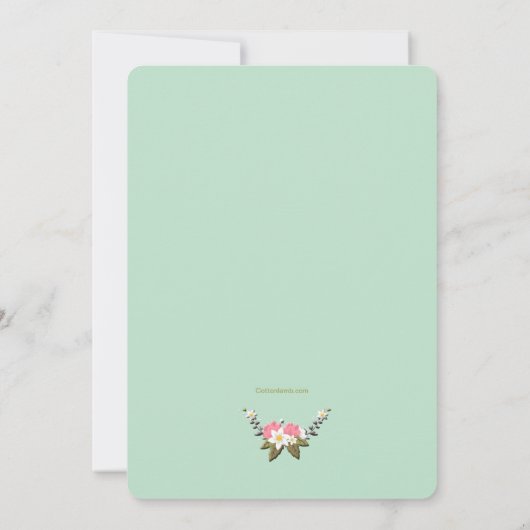 Spring Wreath Post bruiloft brunch uitnodiging (Achterkant)