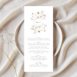 Spring Wreath Wildflower Wedding Menu<br><div class="desc">deel van een collectie</div>