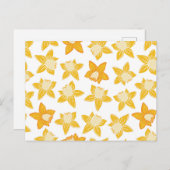 Spring Yellow Daddodil Briefkaart (Voorkant / Achterkant)