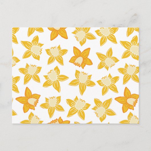 Spring Yellow Daddodil Briefkaart (Voorkant)