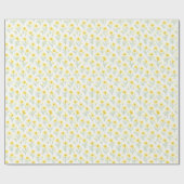 Spring Yellow Daffodil Floral Wrapping Paper Cadeaupapier (Vlak)