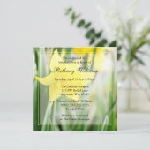 Spring Yellow Daffodil Flowers Vrijgezellenfeest Kaart (Staand voorkant)