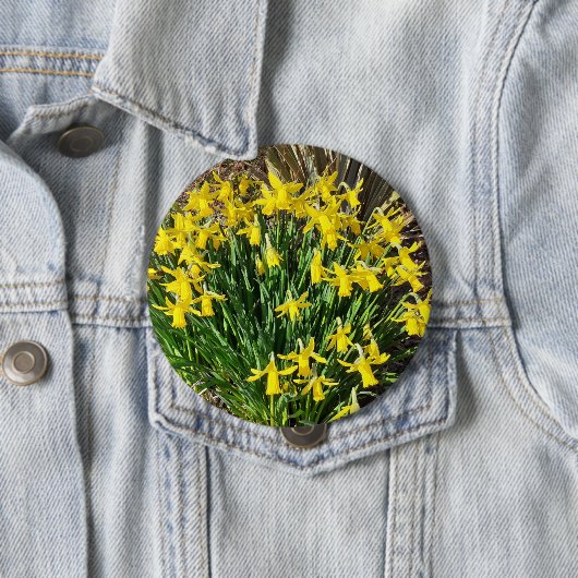 Spring Yellow Daffodils Badge Ronde Button 4,0 Cm (In situ)