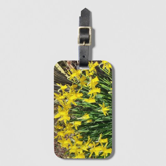 Spring Yellow Daffodils Bagagelabel (Voorkant (verticaal))