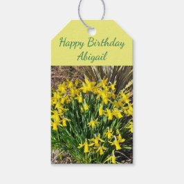 Spring Yellow Daffodils Birthday Cadeaulabel