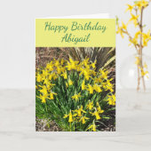 Spring Yellow Daffodils Birthday Card Kaart (Gele Bloem)