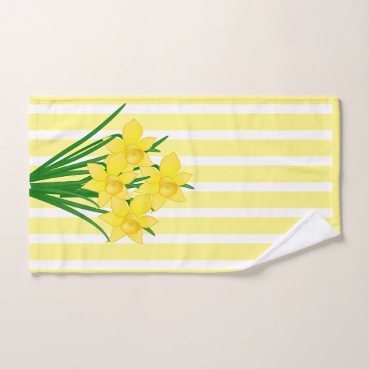 Spring Yellow Daffodils Flowers Bad Handdoek (Handdoek)