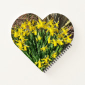 Spring Yellow Daffodils Heart Notitieboek (Achterkant)