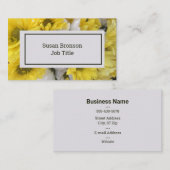 Spring Yellow Floral Visitekaartje (Voorkant / Achterkant)