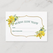 Spring Yellow Floral Vrijgezellenfeest Raad eens h Informatiekaartje (Voorkant)