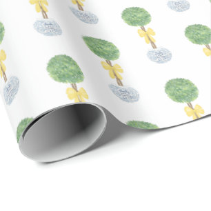 Spring Yellow Gender Neutraal Baby Boxwood Topiary Cadeaupapier