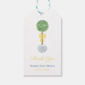 Spring Yellow Gender Onbekend Baby shower Dank u Cadeaulabel (Voorkant)