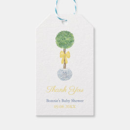 Spring Yellow Gender Onbekend Baby shower Dank u Cadeaulabel
