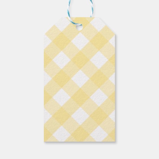 Spring Yellow Gender Onbekend Baby shower Dank u Cadeaulabel (Achterkant)