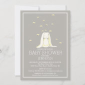  Spring Yellow Neutral Bunny Baby shower Kaart (Voorkant)