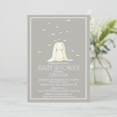  Spring Yellow Neutral Bunny Baby shower Kaart (Staand voorkant)