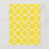 Spring Yellow Quatrefoil Briefkaart (Voorkant)