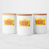 Spring Yellow Tulip Food Label Voedselcontainer Etiket (Flessen)
