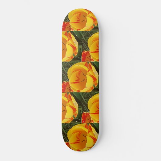 Spring Yellow Tulips Skateboard (Voorkant)