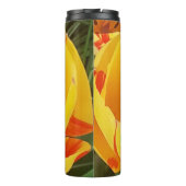 Spring Yellow Tulips Thermal Tumbler Thermosbeker (Achterkant)